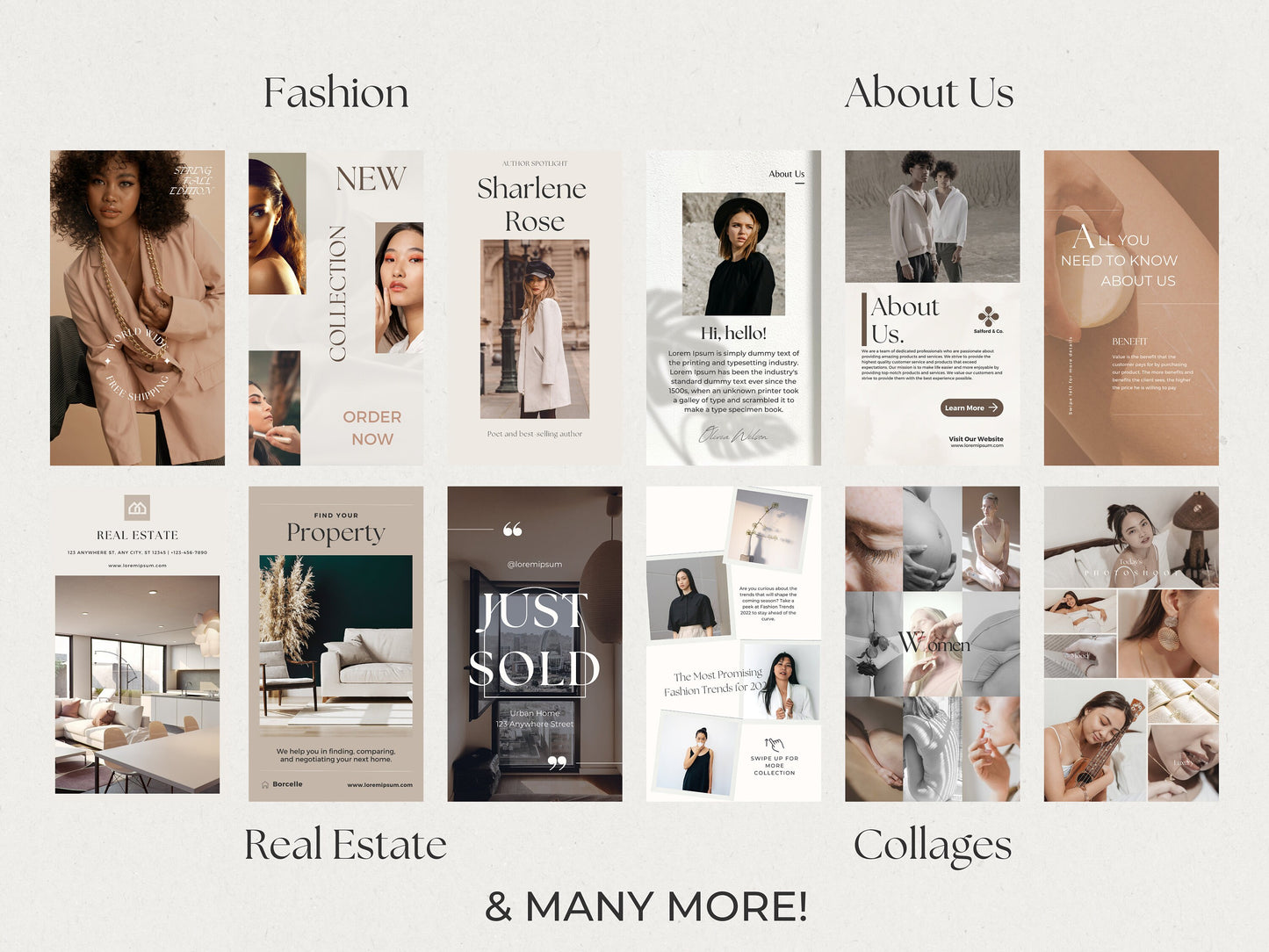 200 Boho Instagram Canva Templates – Minimal & Neutral Stories for Influencers & Branding