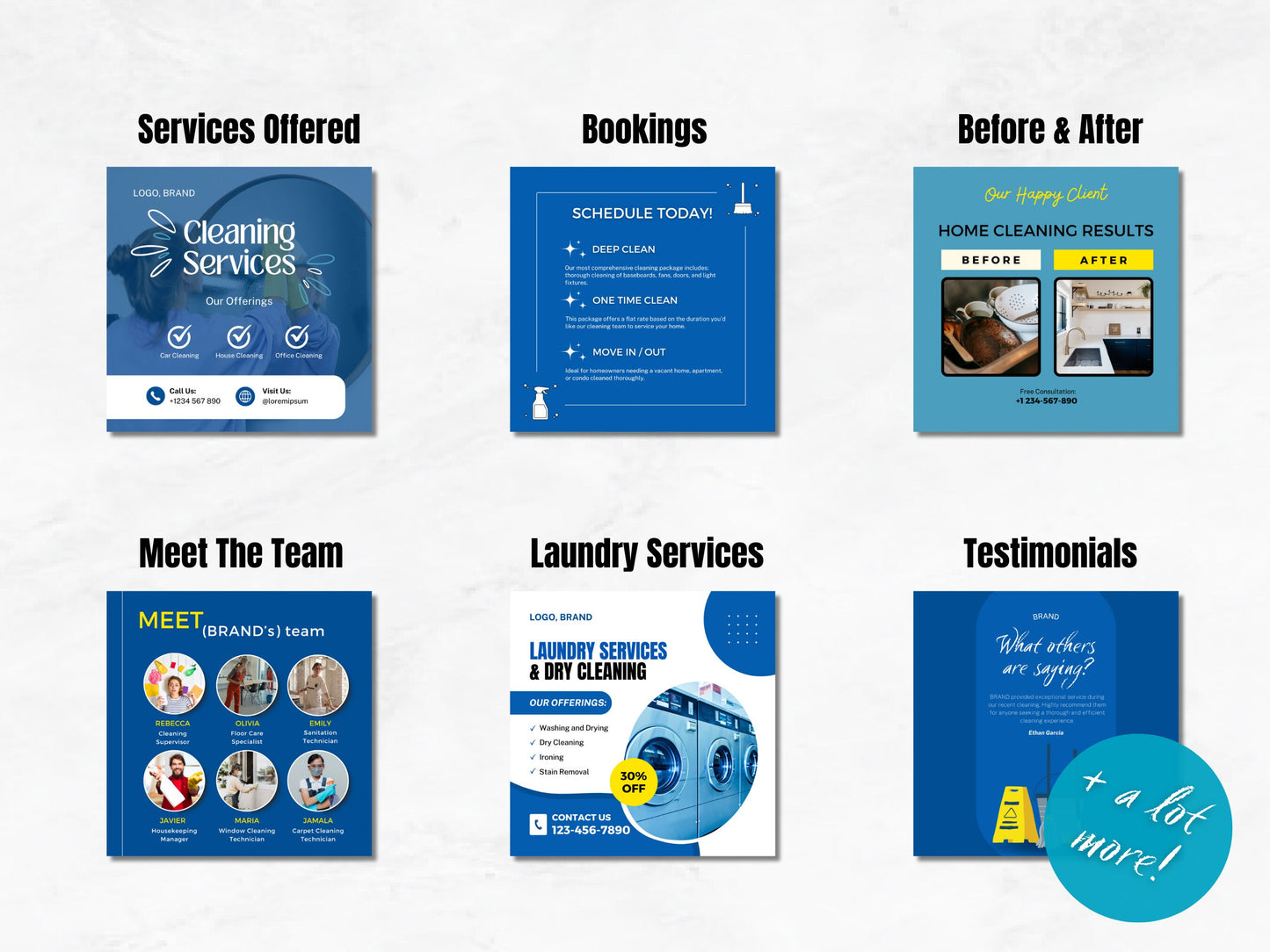 60+ Cleaning Business Instagram Canva Templates – Editable Posts for Cleaners, Maid Services & Laundry Businesses