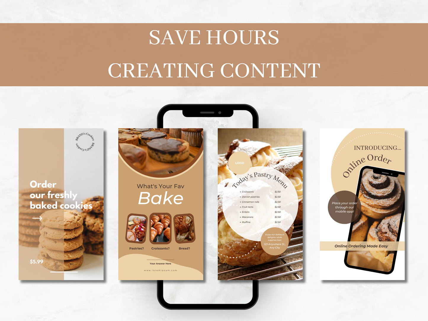 100 Bakery Instagram Canva Templates – Cake Decorator, Café & Bake Shop Marketing Kit