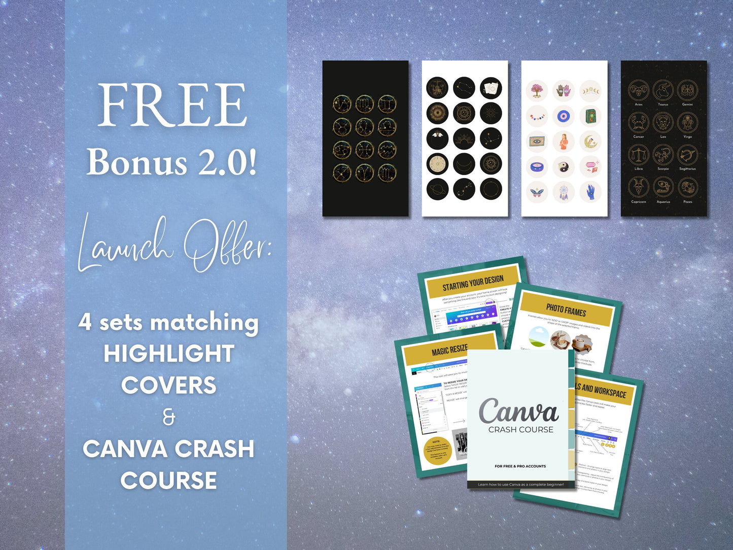 120 Spirituality Instagram Templates - Spiritual Coach Instagram - Astrology Editable Canva Templates Horoscope Instagram - Awakening Posts