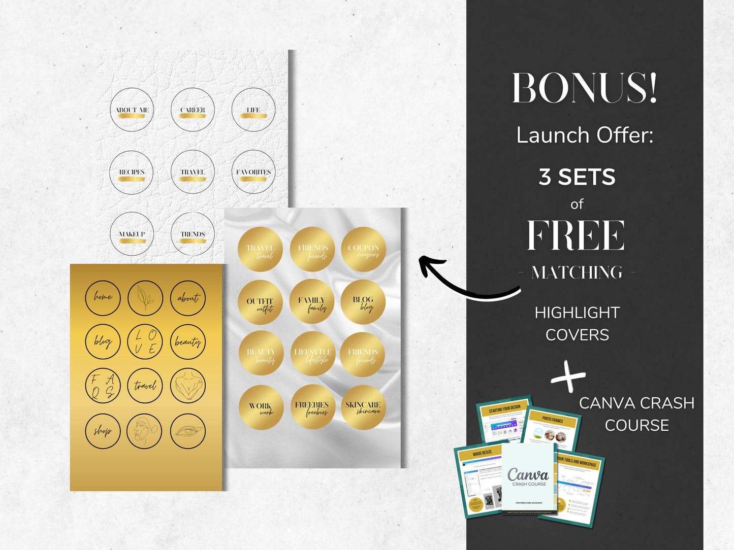 400+ Golden Instagram - Luxury Fashion Templates - Premium Branding Canva Editable Templates - Luxury Social Media Kit - Golden Ecommerce