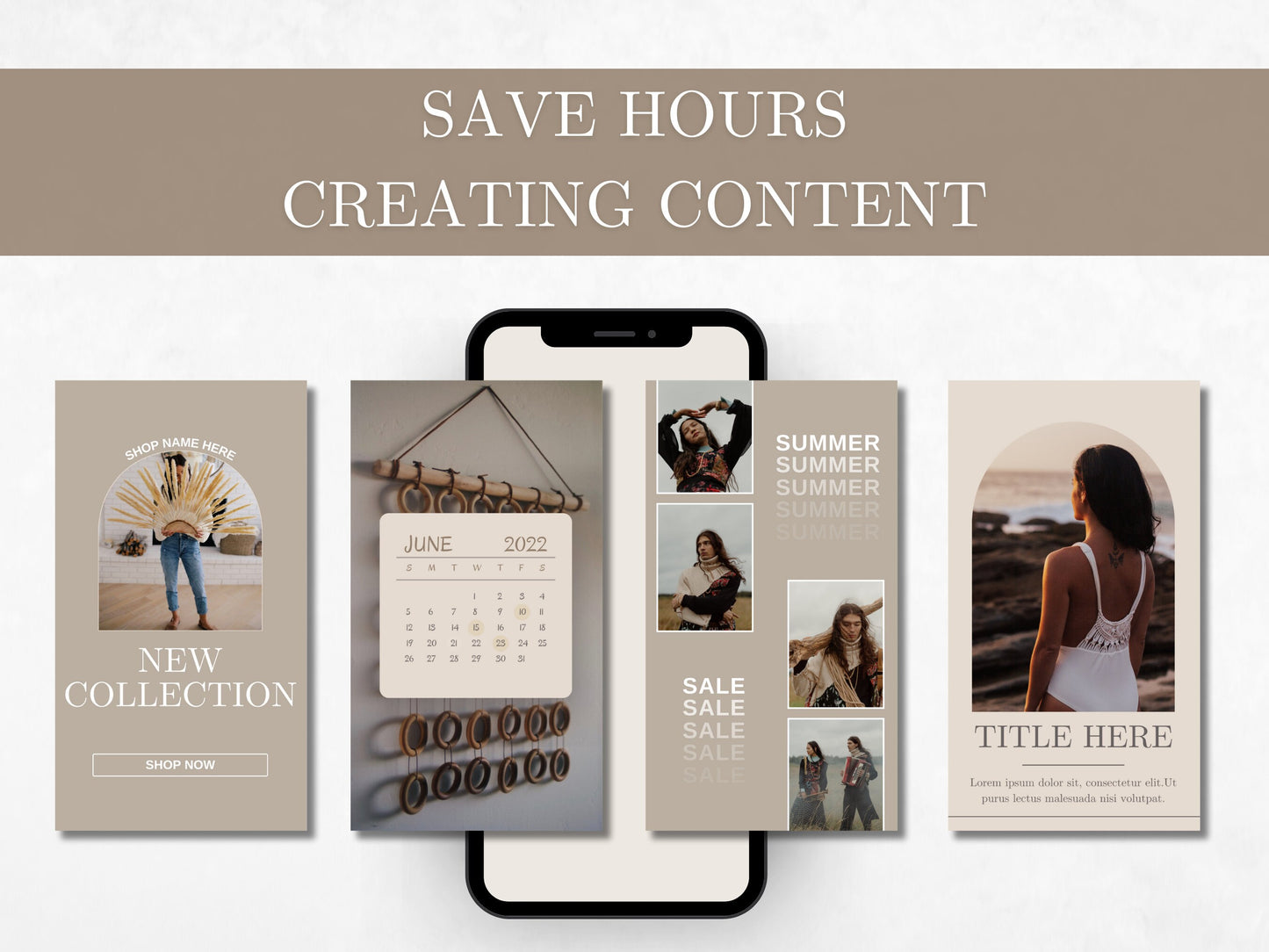 PLR MRR Premium Boho Instagram DFY Templates, Done for You Digital Resell Product Canva Editable Templates Private Label & Master Resell