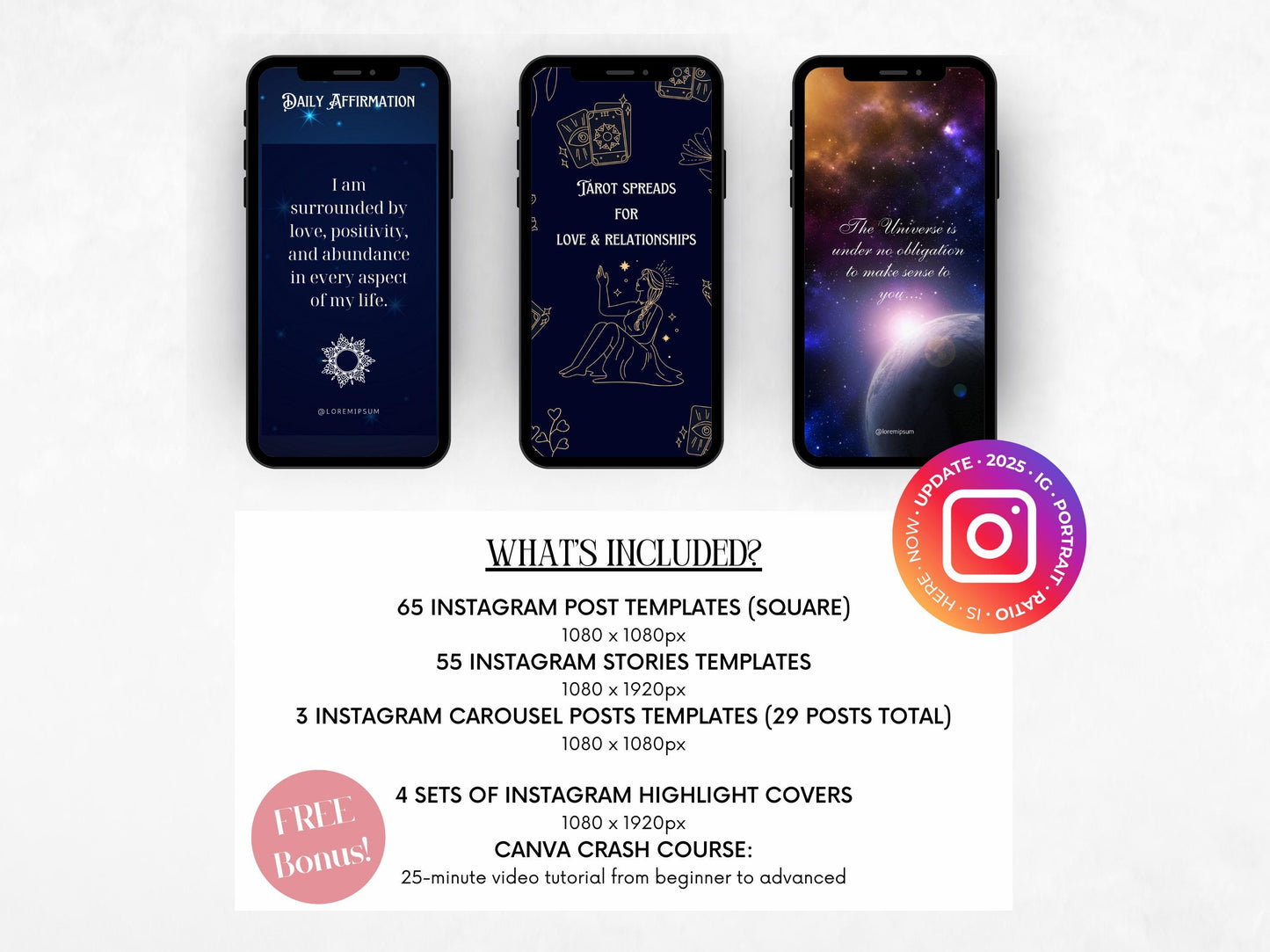 120 Spirituality Instagram Templates - Spiritual Coach Instagram - Astrology Editable Canva Templates Horoscope Instagram - Awakening Posts