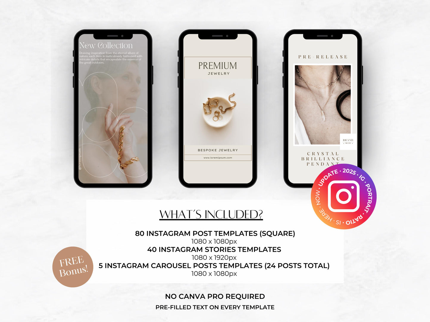 PLR: 120 Jewelry Instagram Canva Templates - Jewellery Social Media Branding - Necklace Earring Bracelet Templates -Aesthetic Fashion