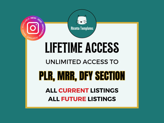 ENTIRE SECTION BUNDLE: Plr, Mrr, Dfy Section - Done for You Canva Editable Templates Private Label, Master Resell Rights, Dfy Products