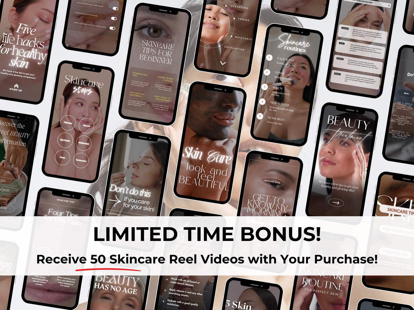 250 Skincare Instagram Canva Templates – Posts, Carousels & Marketing for Luxury Salons & Estheticians